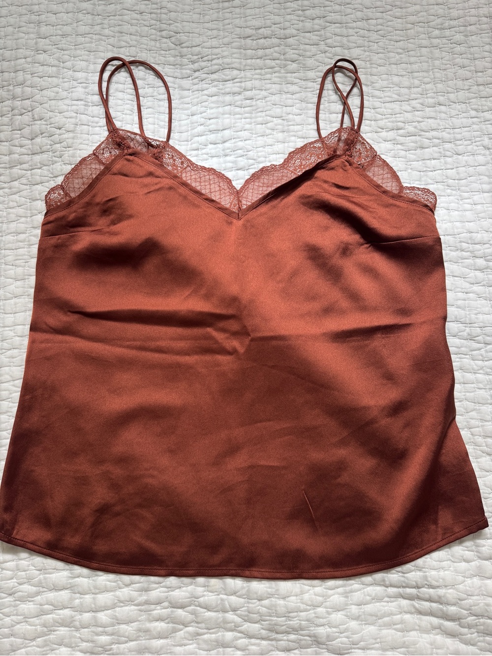 Abercrombie & Fitch Rust Lace Trim Cami